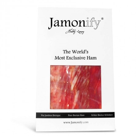 Jambon Ibérique. Le plus exclusif jambon coupé au couteau. Jamonify